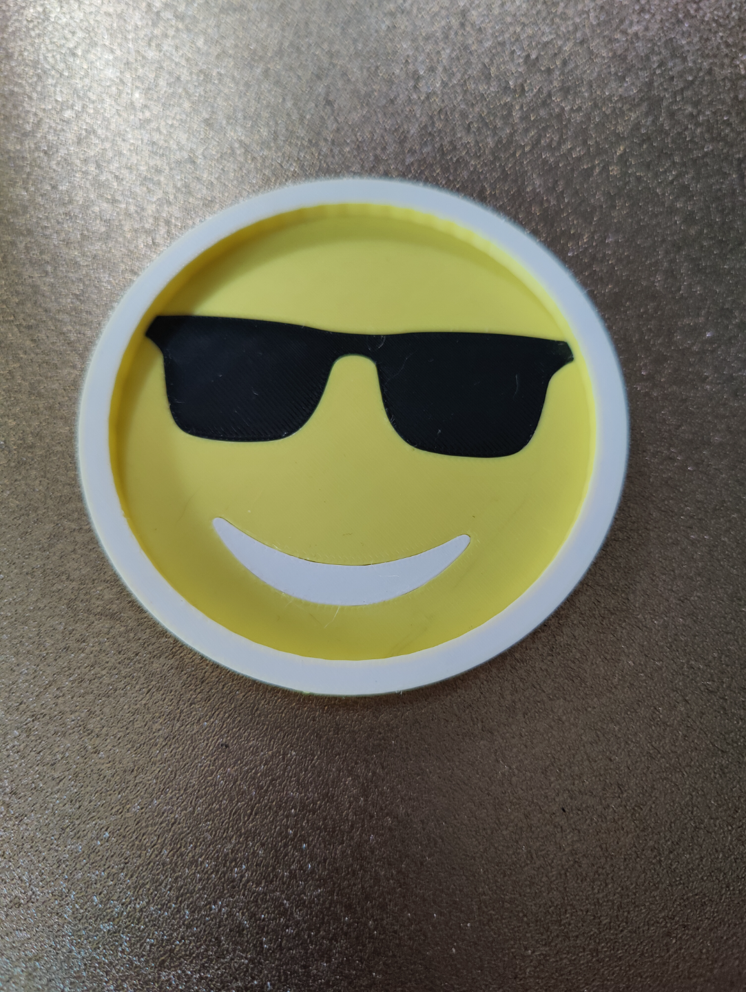 3 Cool/Sunglass Face Emoji Coasters