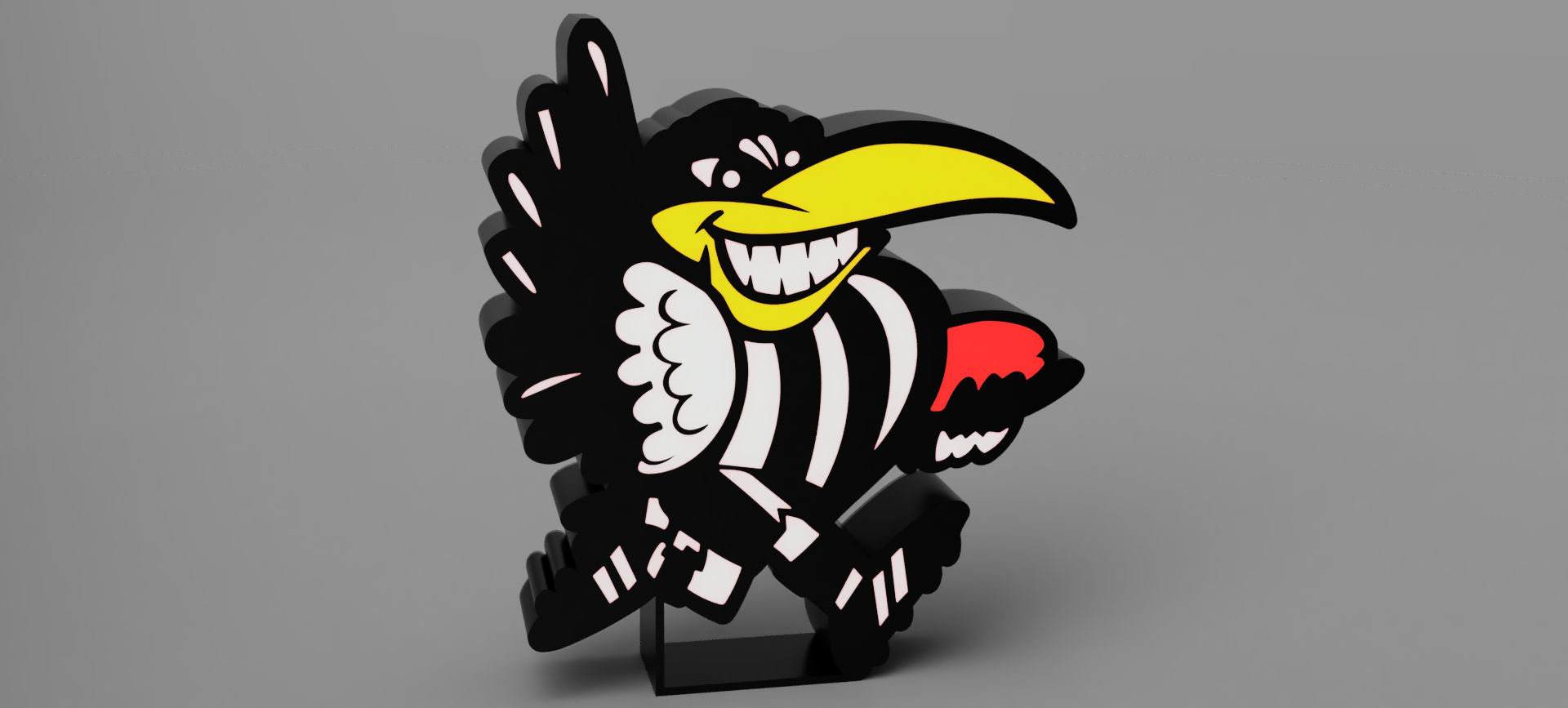 Collingwood Magpies Mascot inspired LED lightbox.