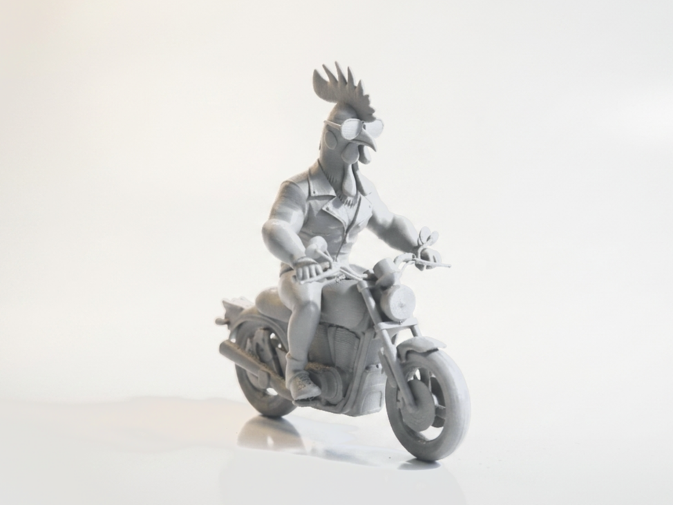 Biker Chicken Figurine Animal Collectible