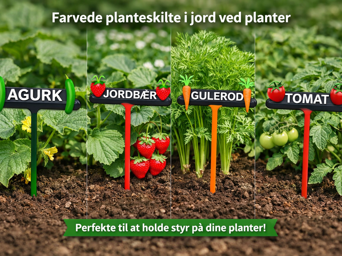 Planteskilte til haven – danske navne og ikoner