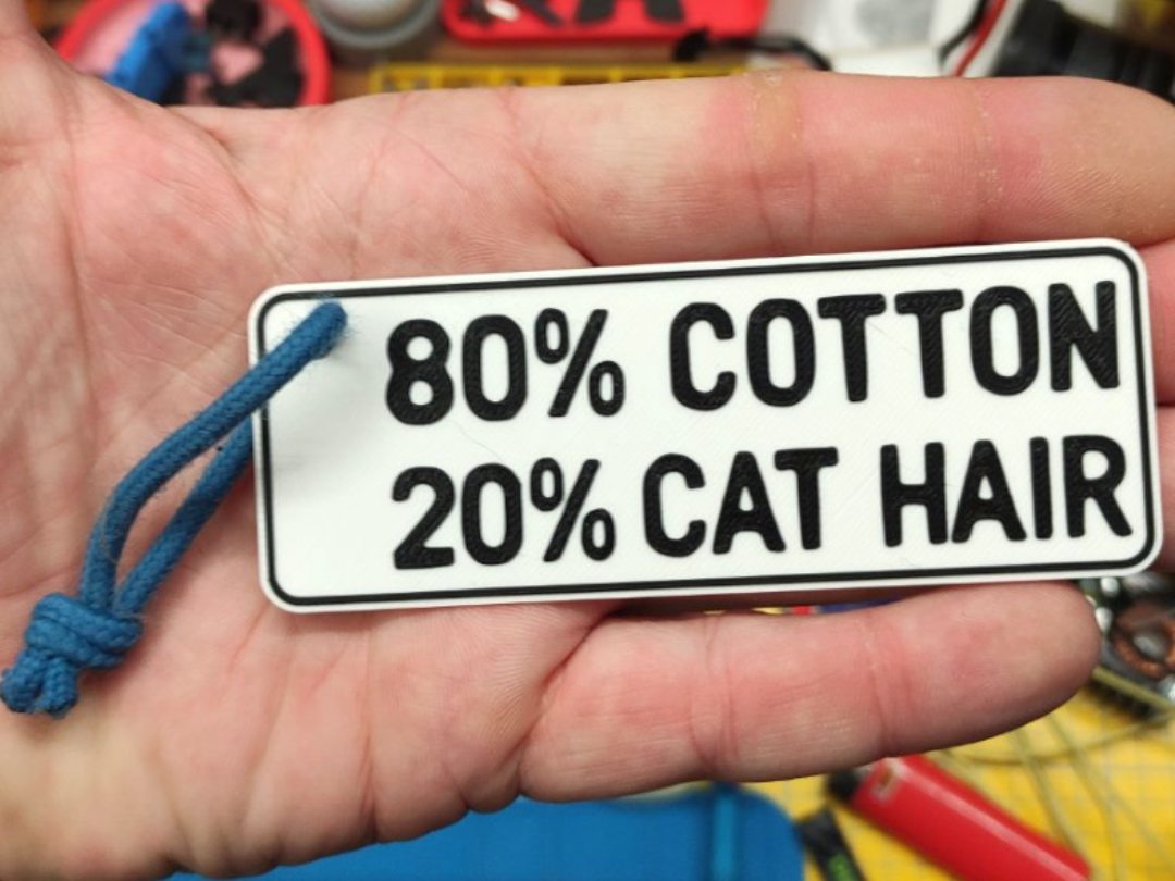 Clothing label - cat
