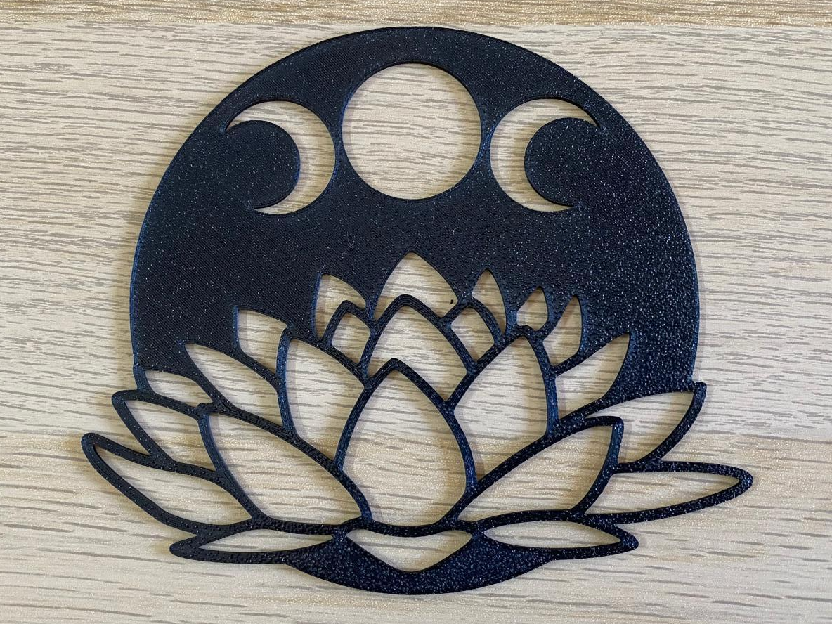 Wall art lotus and the moon