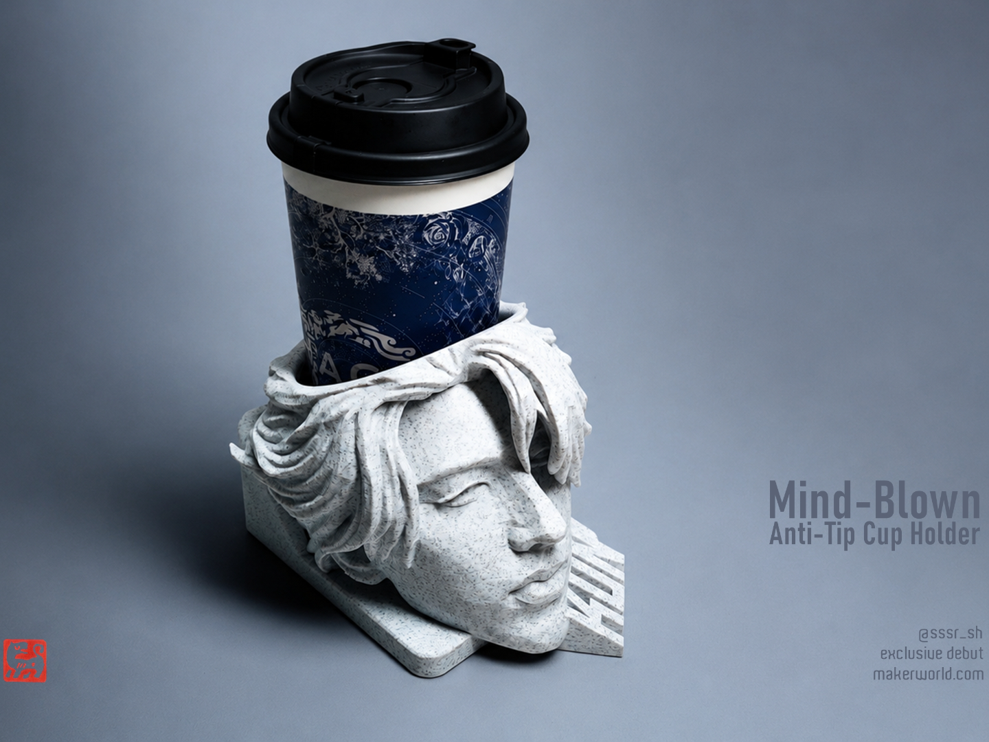 Mind-Blown: Anti-Tip Cup Holder (KUN)