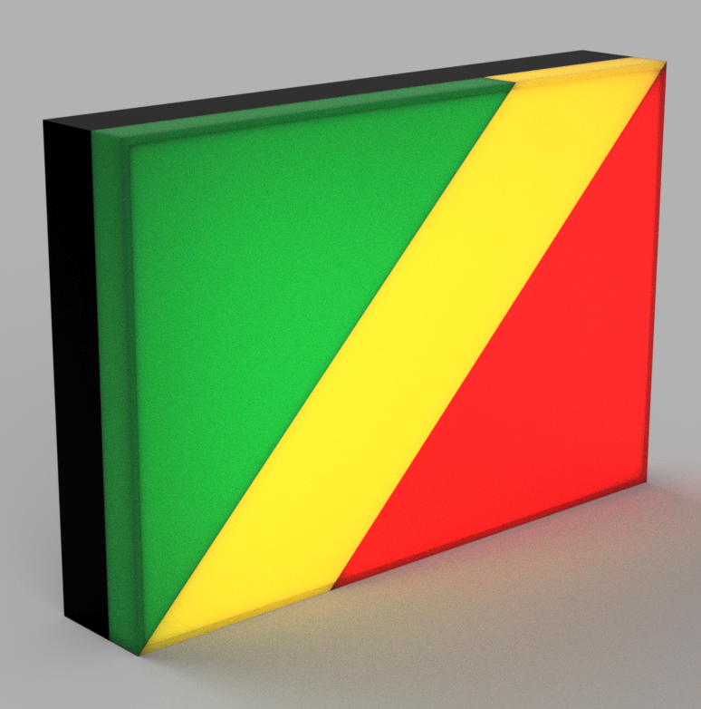 World Flags - Republic of the Congo LED Lamp