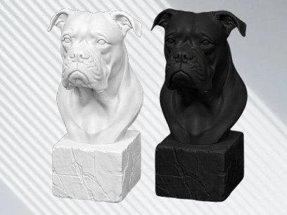 Dog Bust - Canarian Mastiff