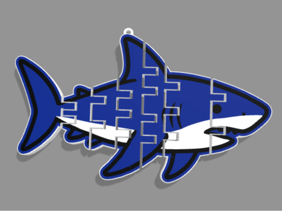 Flexi Shark – Articulated 3D Model