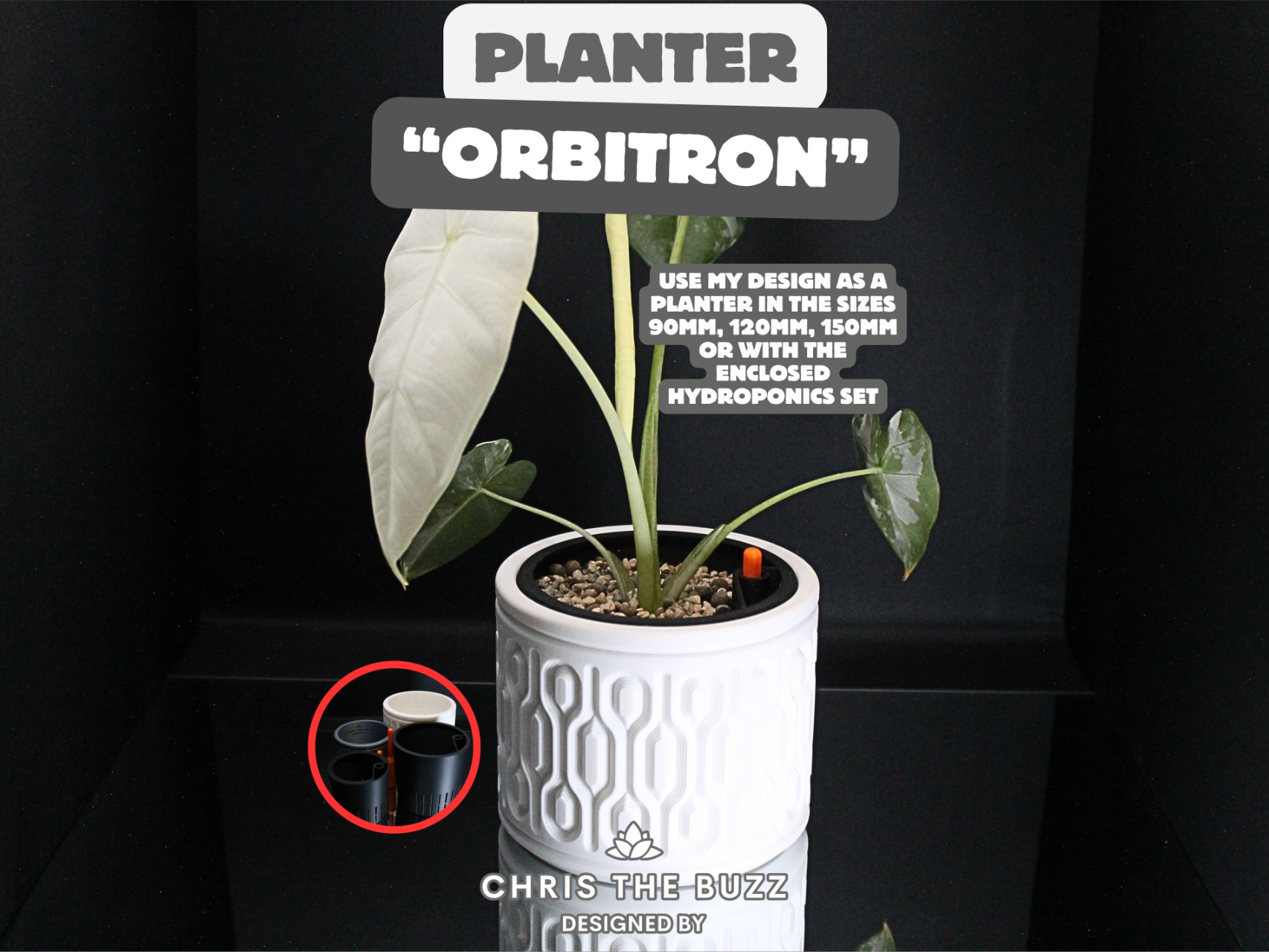 "Orbitron" Planter – Retro-Futuristic Flair