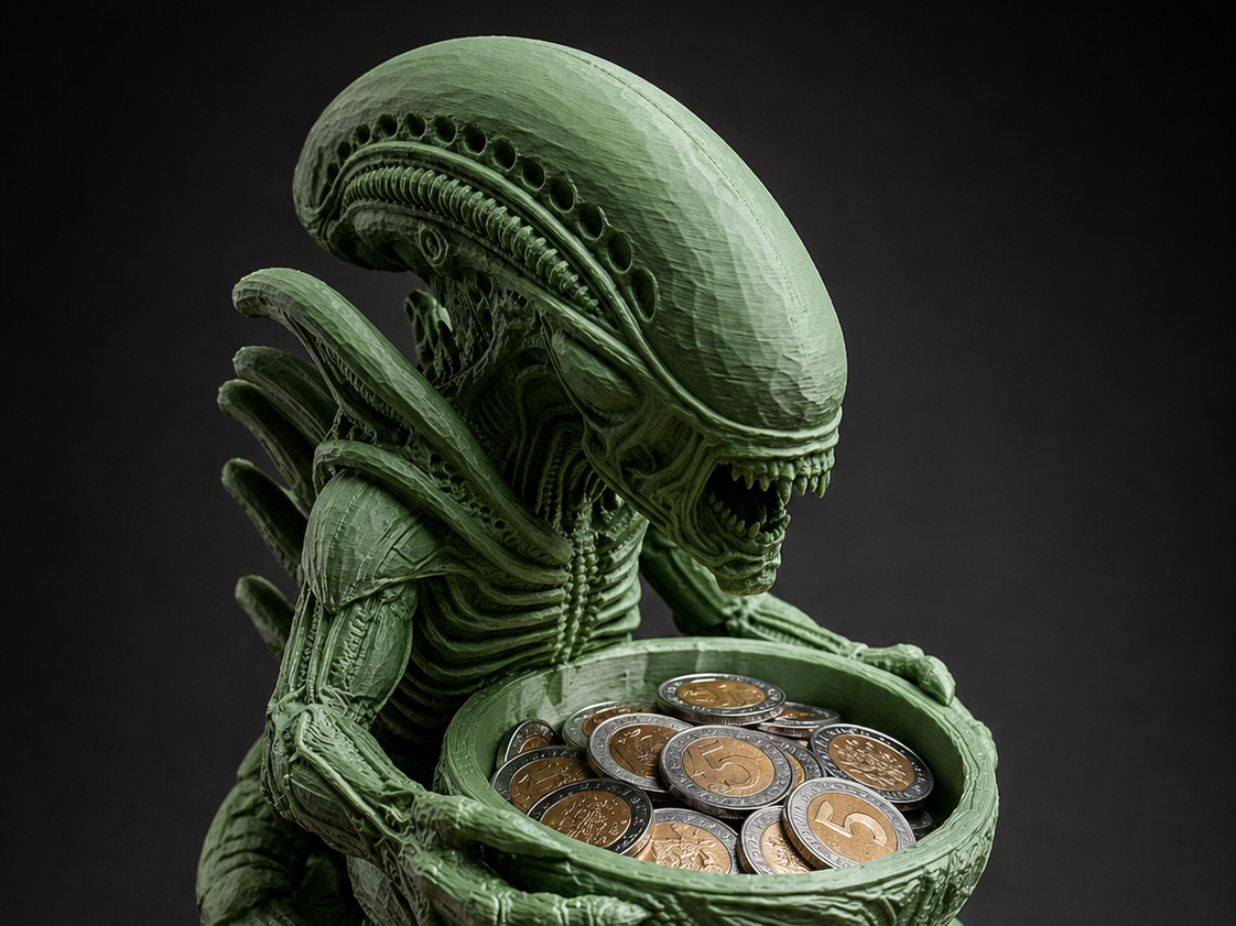 Biomech Coin Holder – Sci-Fi Bowl Organizer