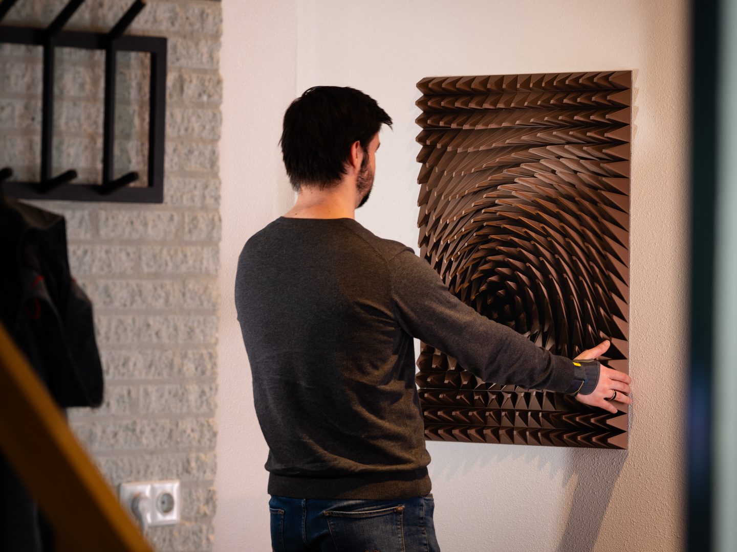 3D Printed Wall-Art - Copper Vortex