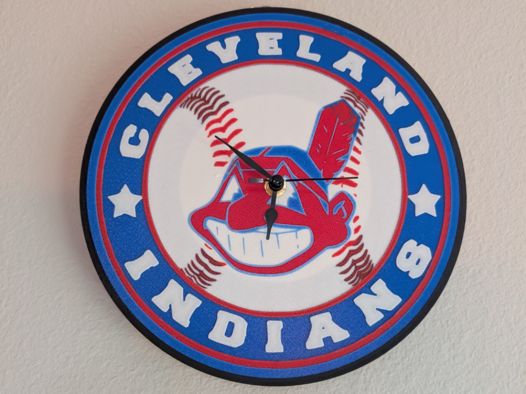 Cleveland Indians Chief Wahoo Clock