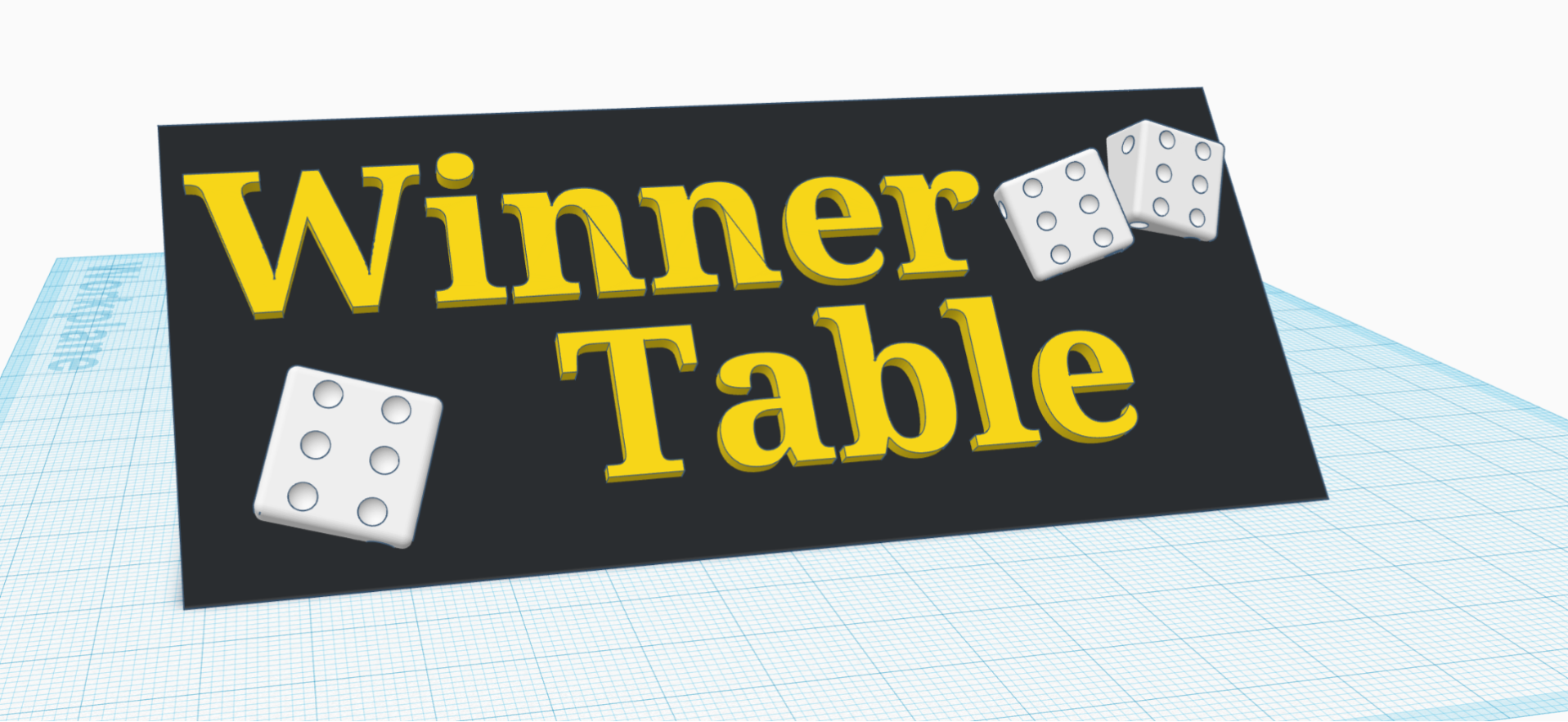 Bunco game winner table plaque
