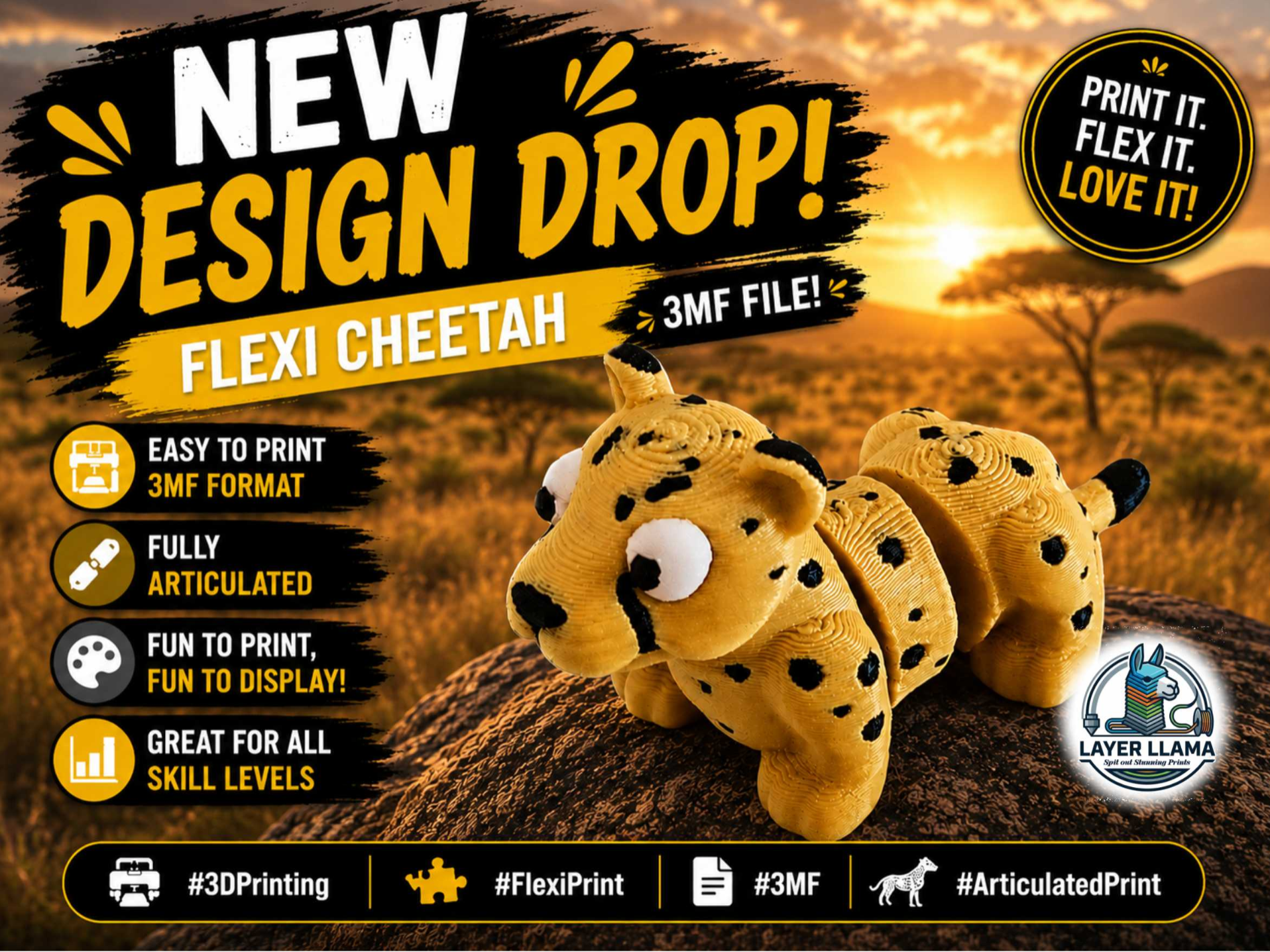 Layer Llama - Flexi Cheetah