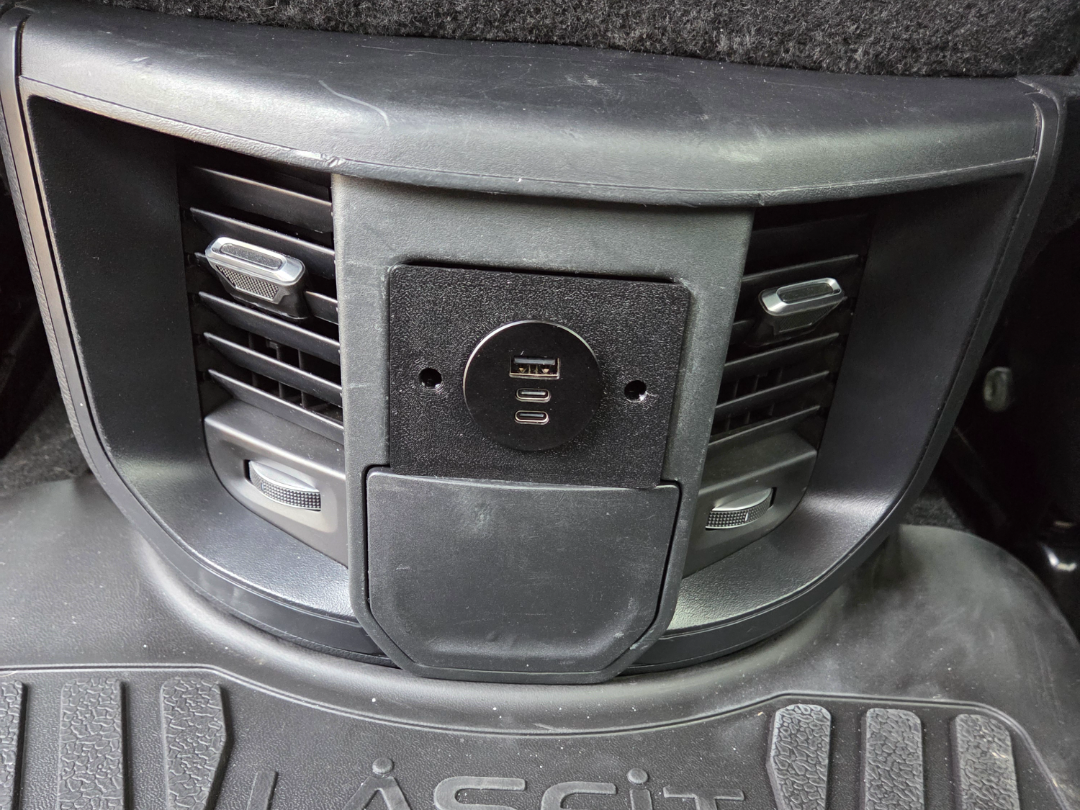 2024 RAM 2500 USB plate for rear seat console