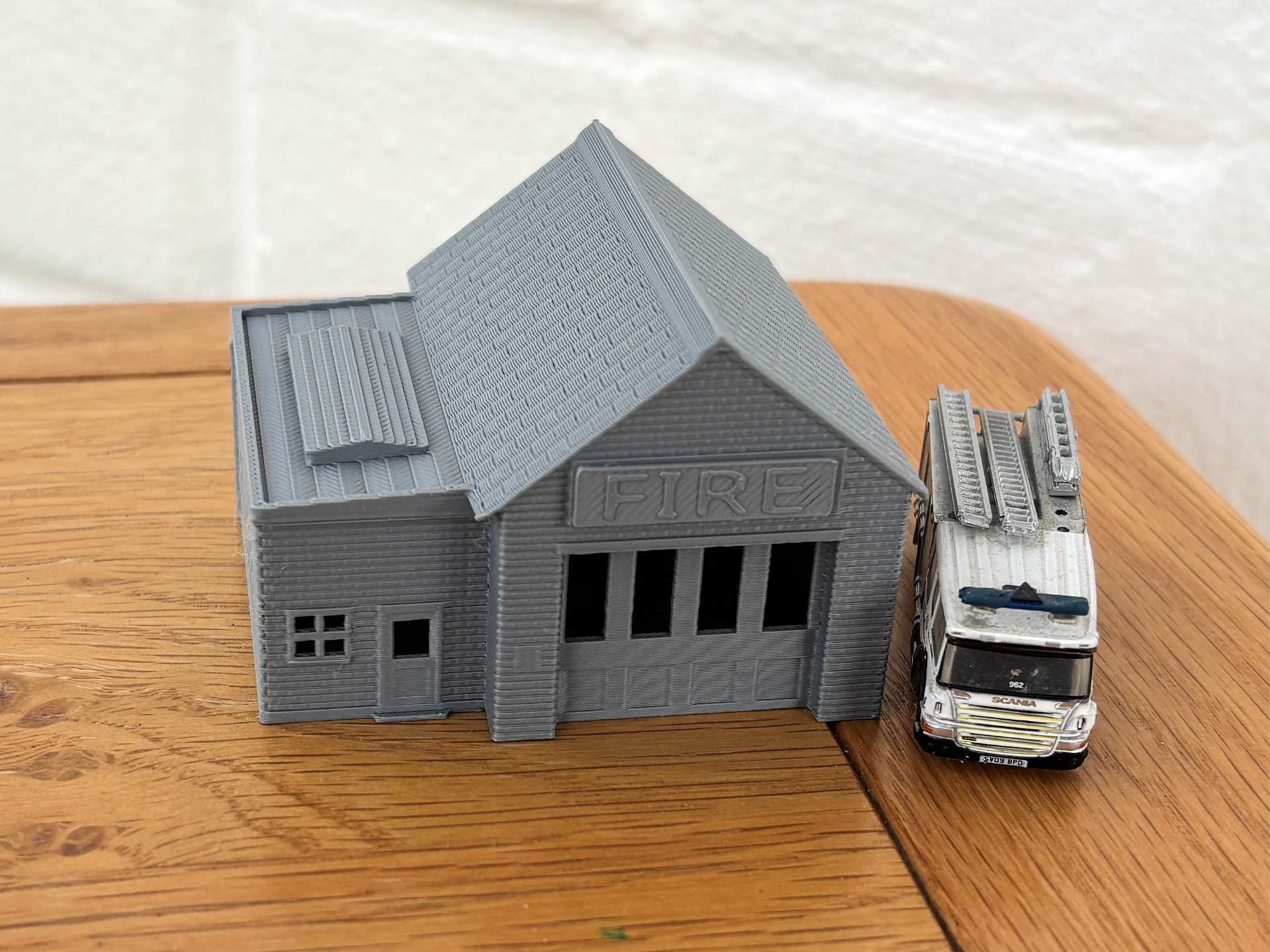 N Scale Fire Station (Model Railway Layout)