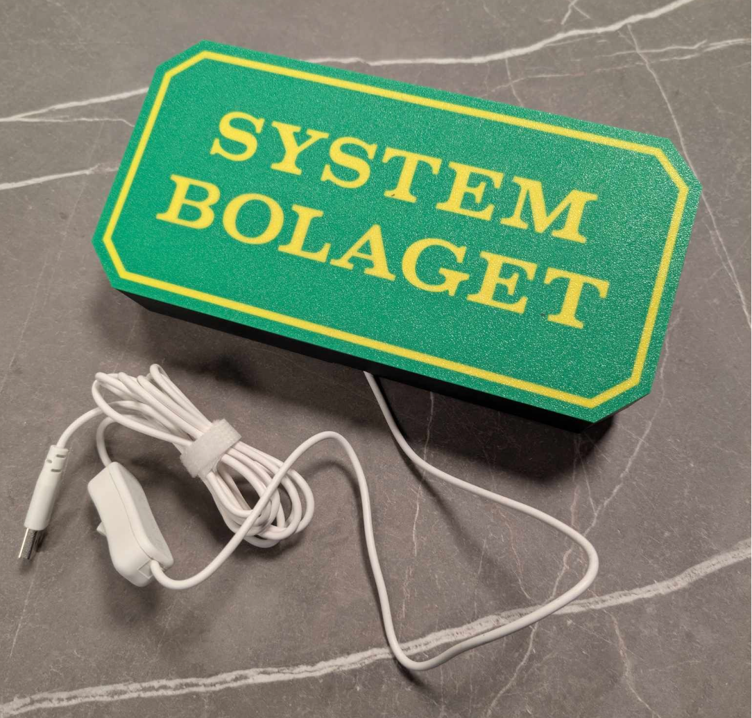 Ligthbox / Sign Systembolaget