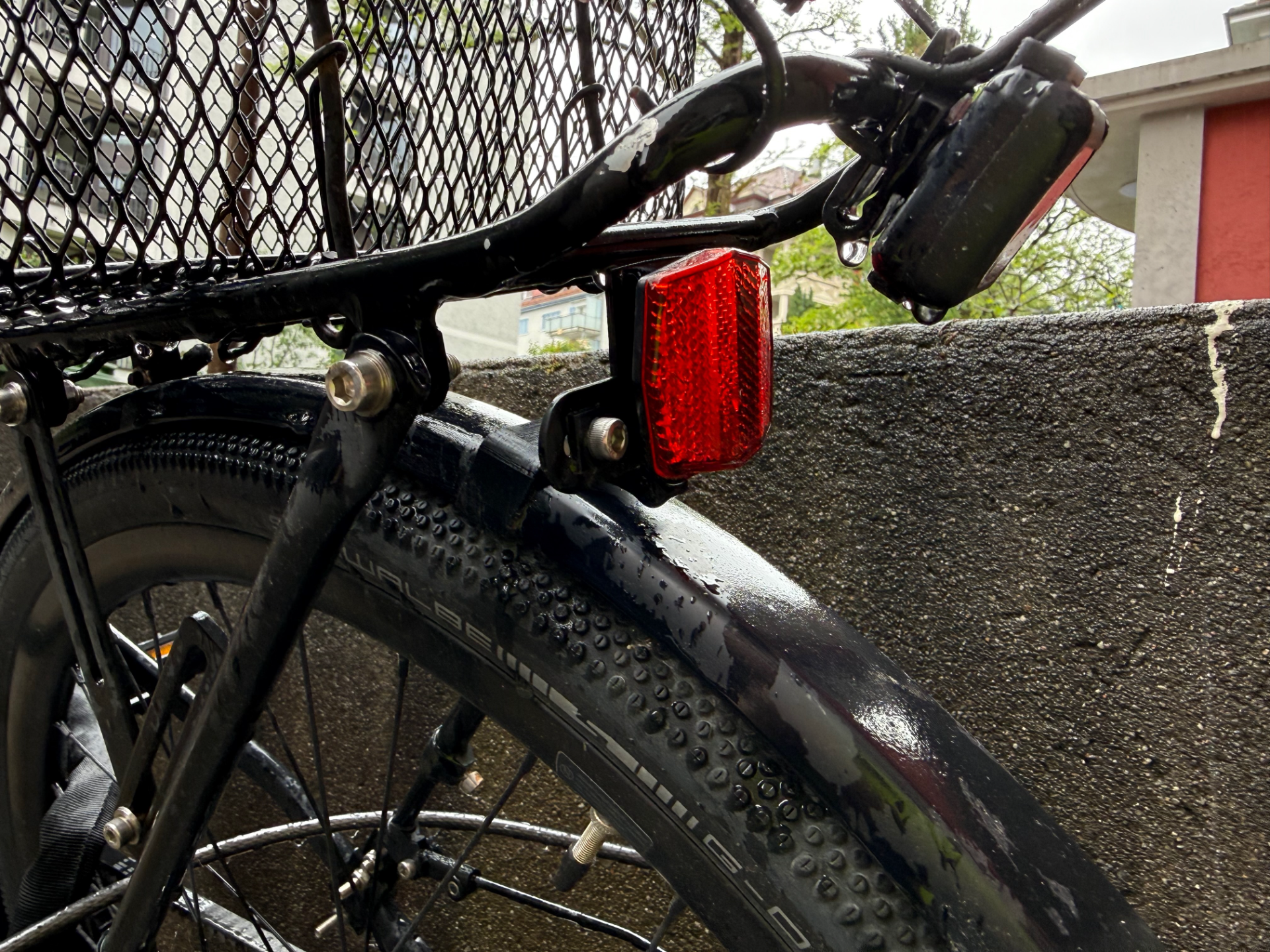 Reflector Mount for Bike Rack