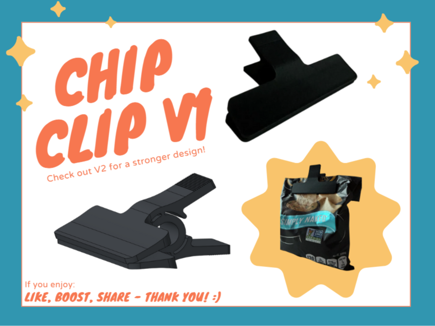 Print in place chip Clip