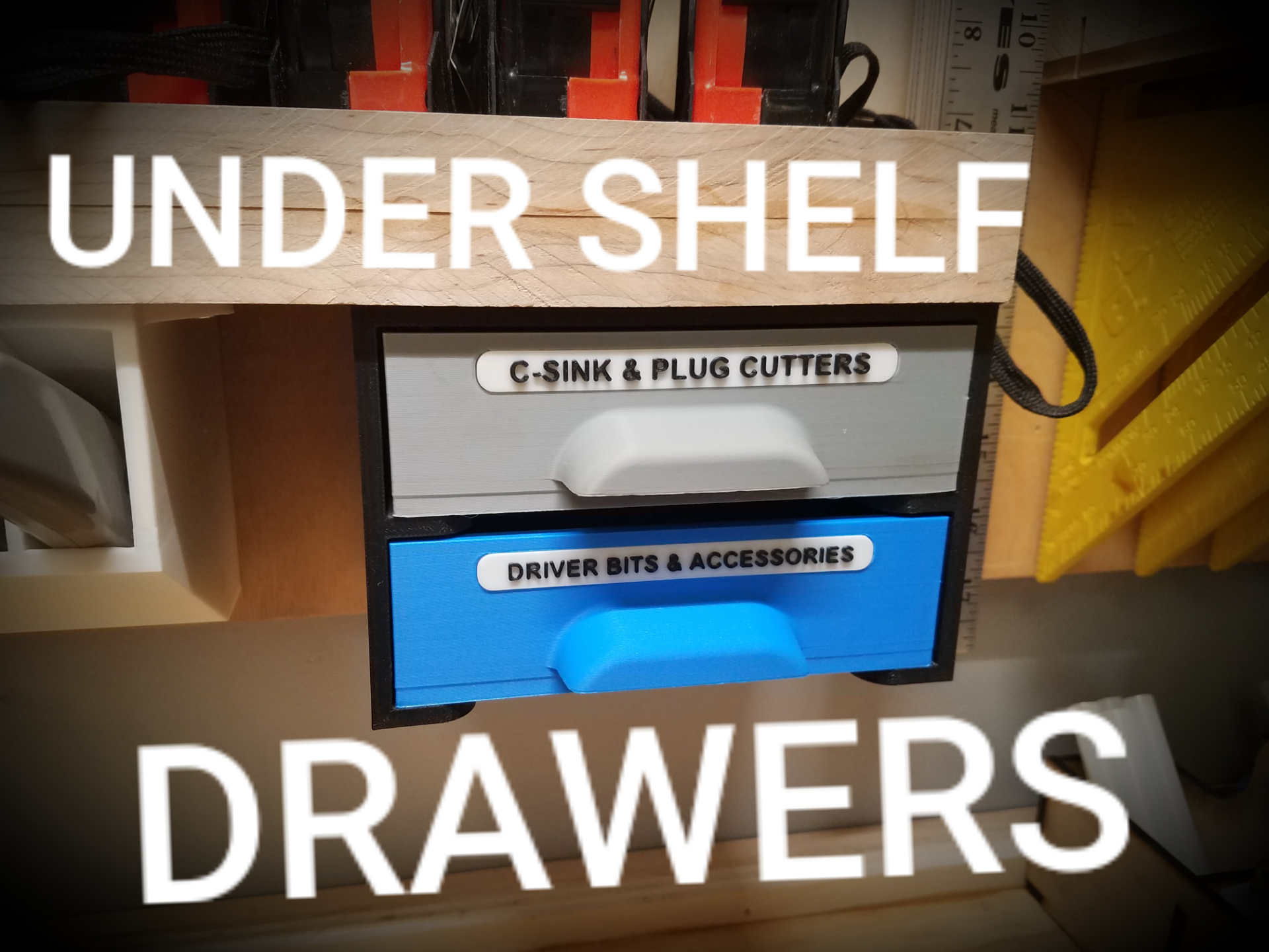 Under Shelf Storage Drawers (with STEP files)
