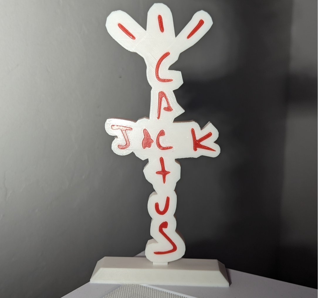 Cactus Jack logo stand