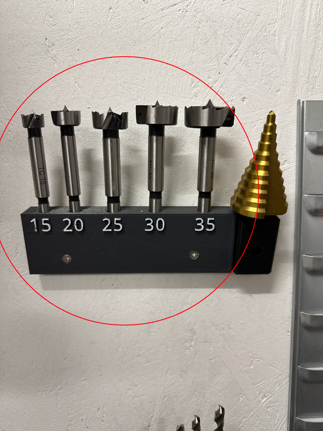 Forstner drill holder