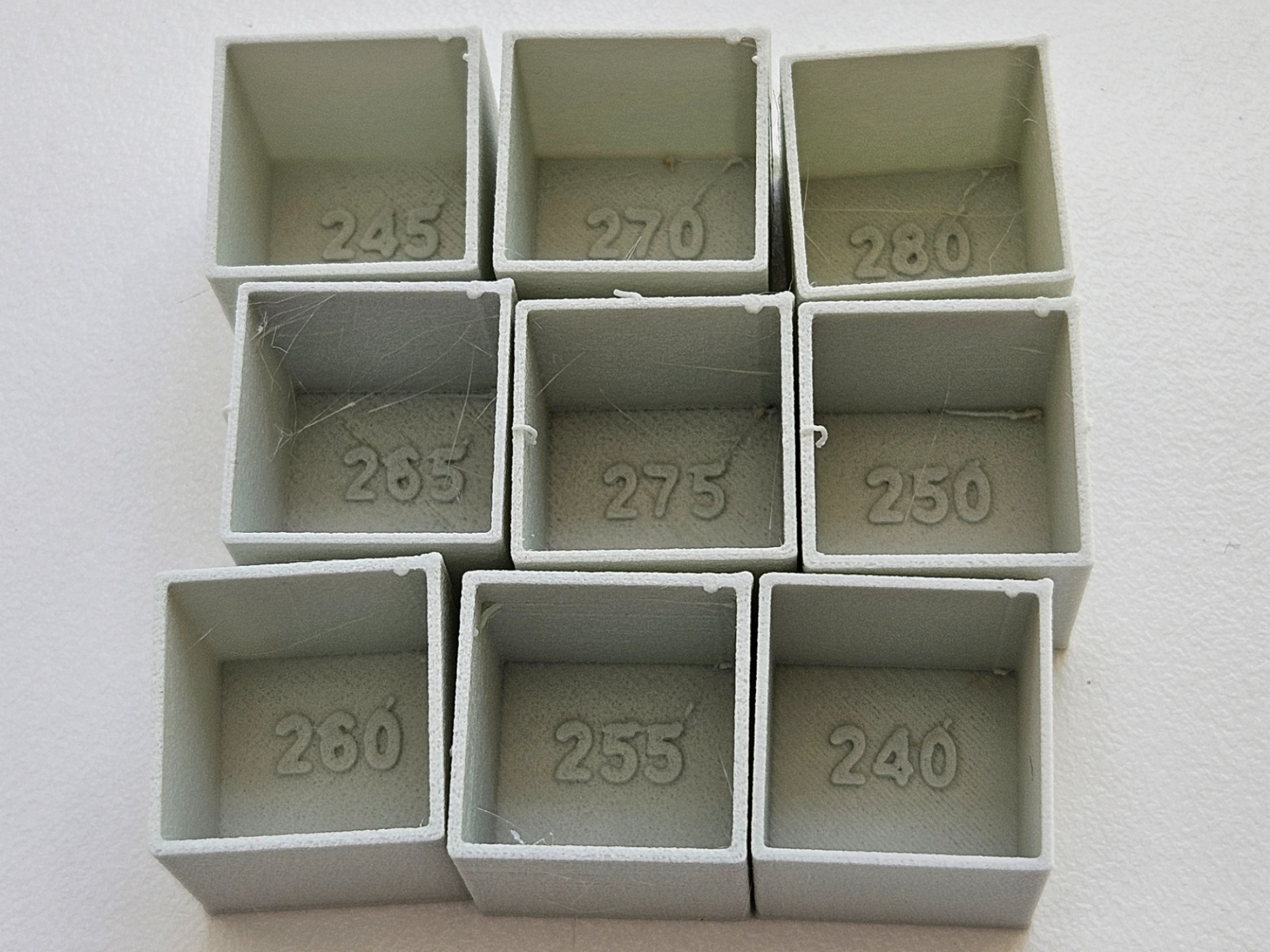 280 to 240 temp test calibration for PLA aero