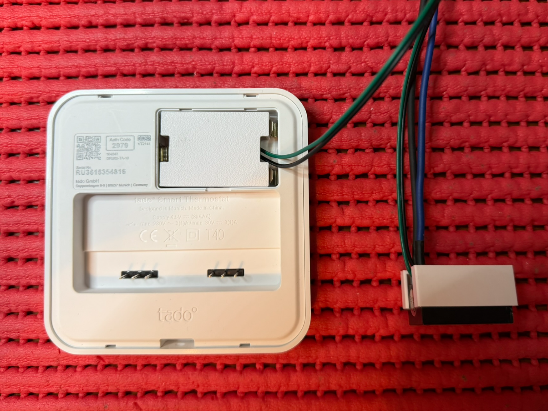 Batteria fittizia per termostato Tado V3+