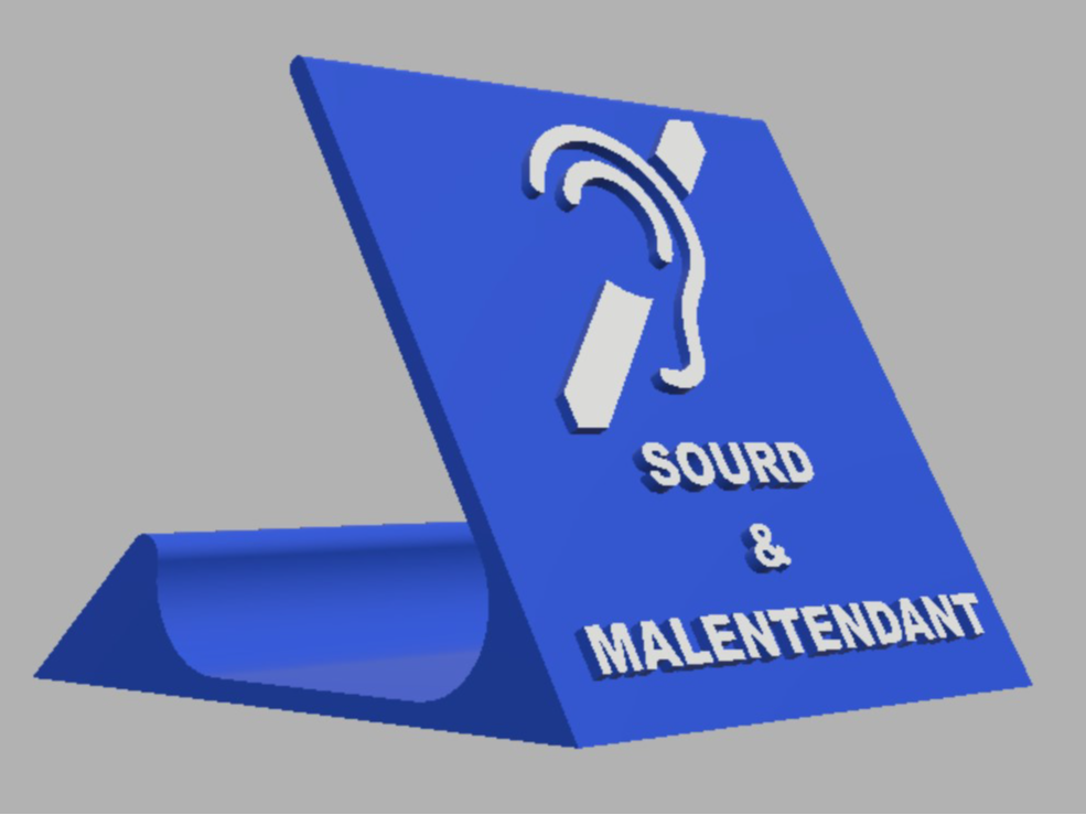 Panneau "SOURD et MALENTENDANT"