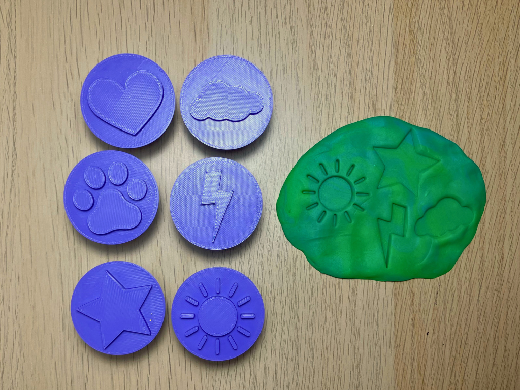 Playdough Stamps Set of 6 Cute Shapes