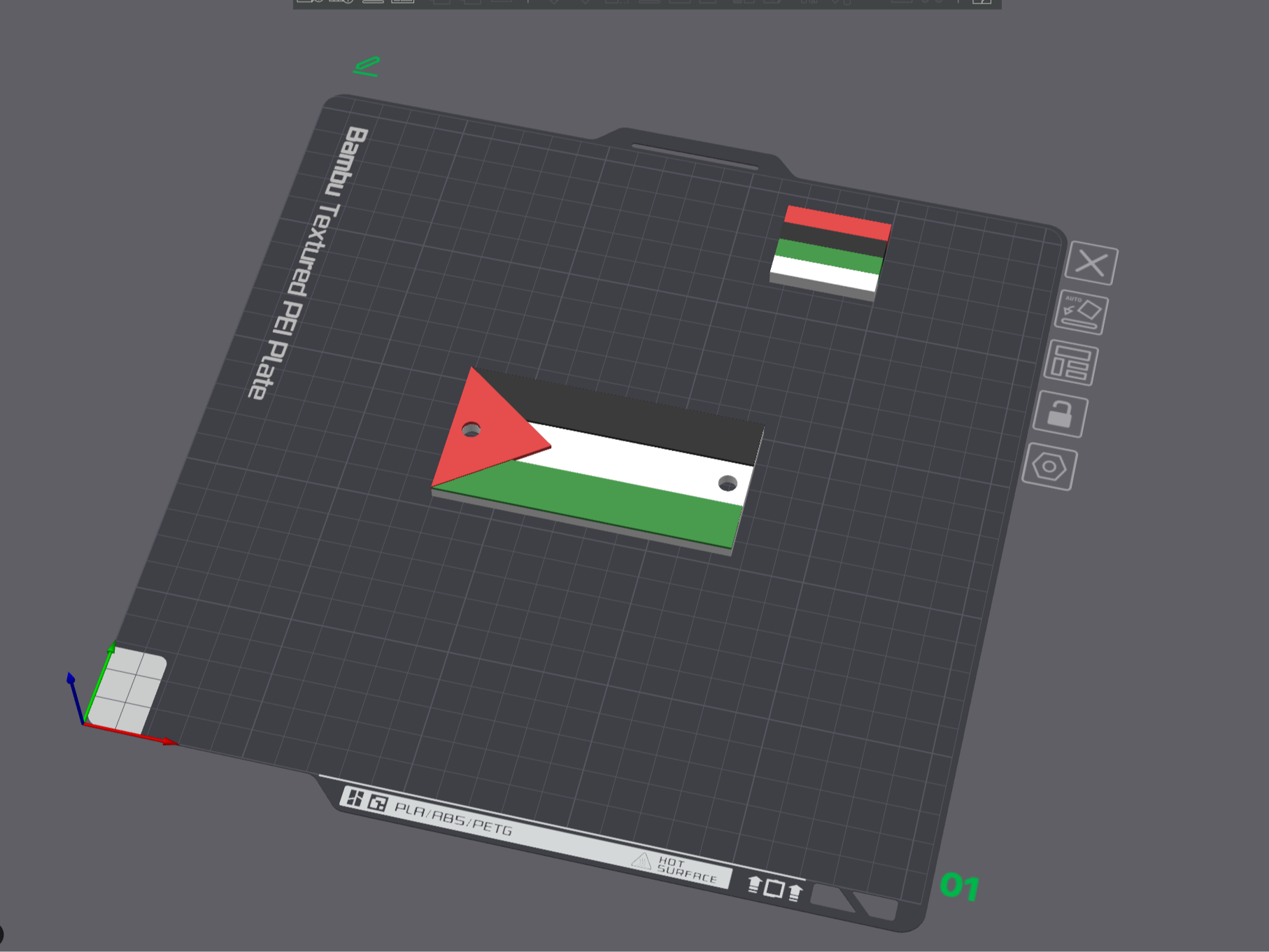 Palestinian Flag – 6mm Pannier Attachment