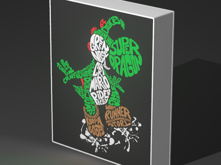 LightBox Yoshi TypoArt – Lámpara decorativa