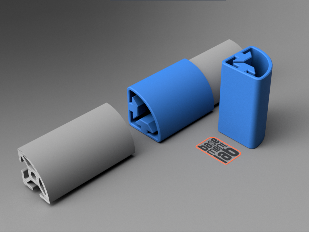 2020 Connector for R20-90° Rounded Profile