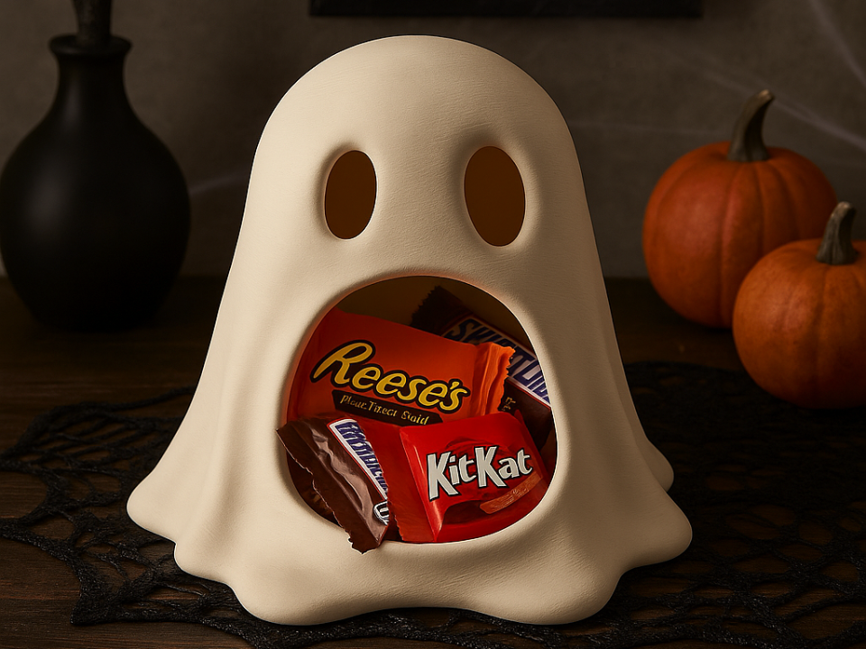 Ghost Halloween Candy Bowl Entryway or Party Decor