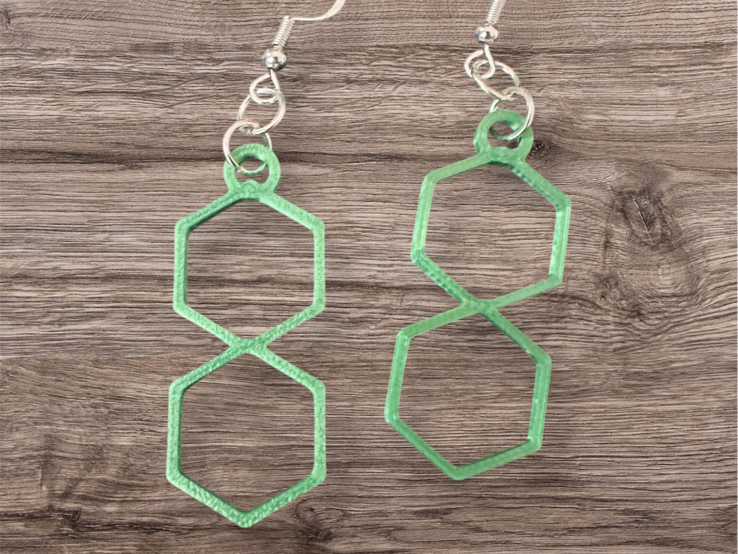 Hexagon 8 style earrings