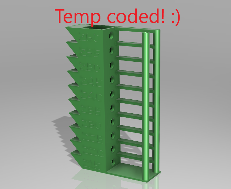 Temperature tower PETG and ABS 215 to 260