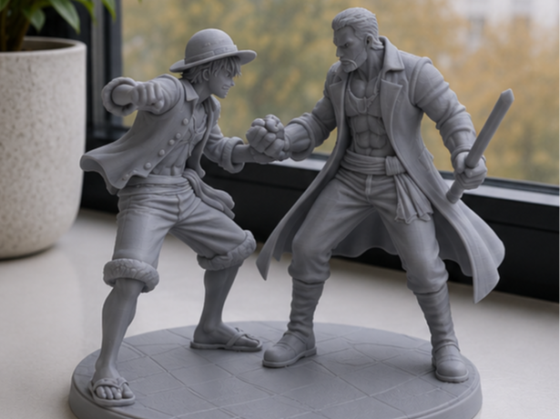 Anime Battle Diorama | Luffy Statue
