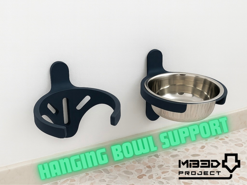 Wall-mounted bowl holder