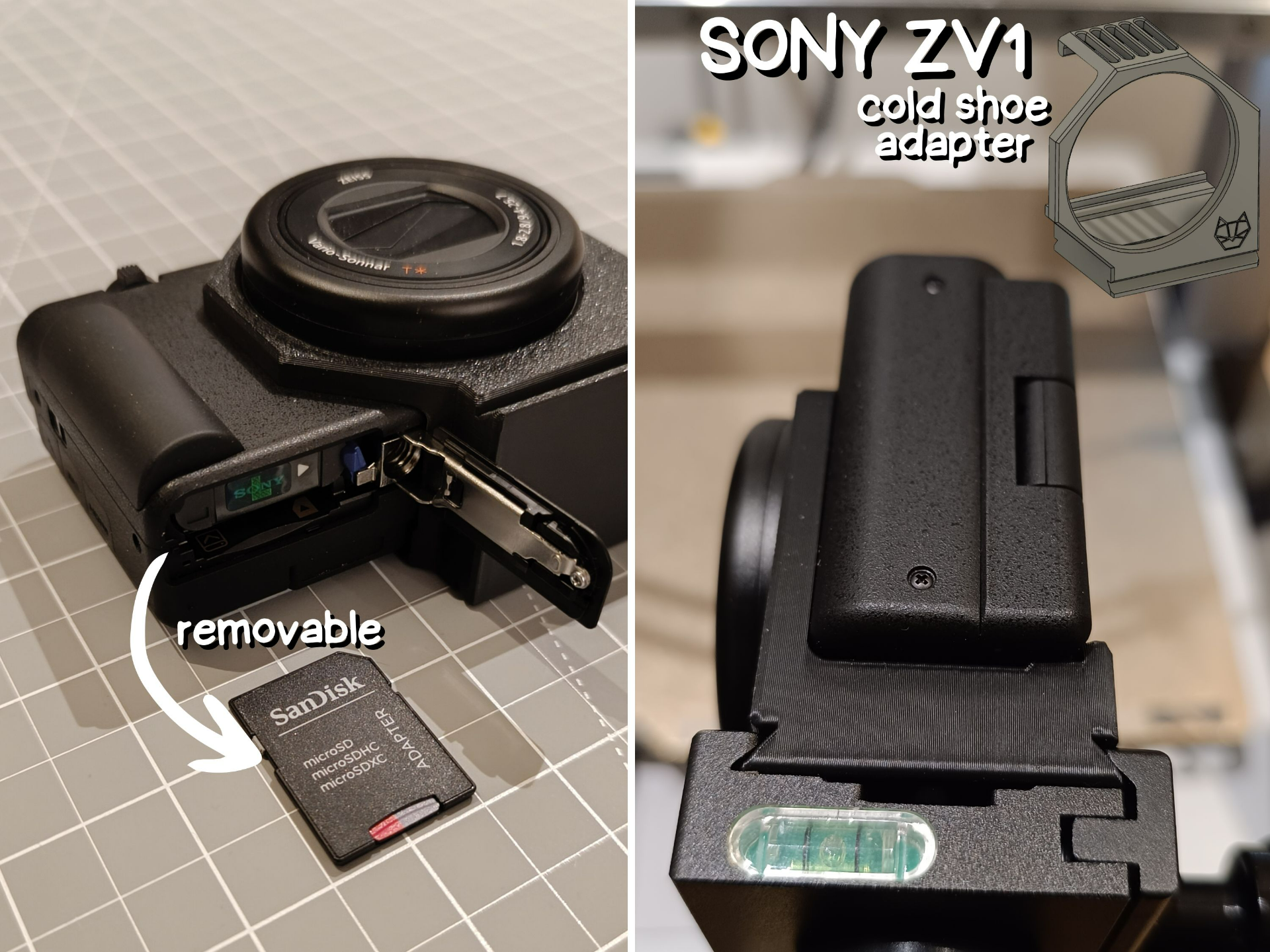 Sony ZV1 cold shoe adapter