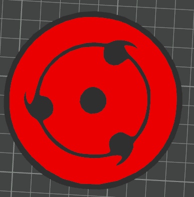 Tomoe 3 Sharingan coaster Naruto 93mm Mangekyou