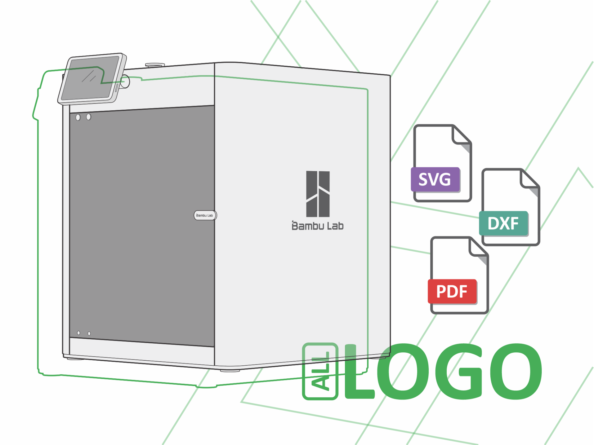 Bambu Lab All Logo - SVG / DXF / PDF