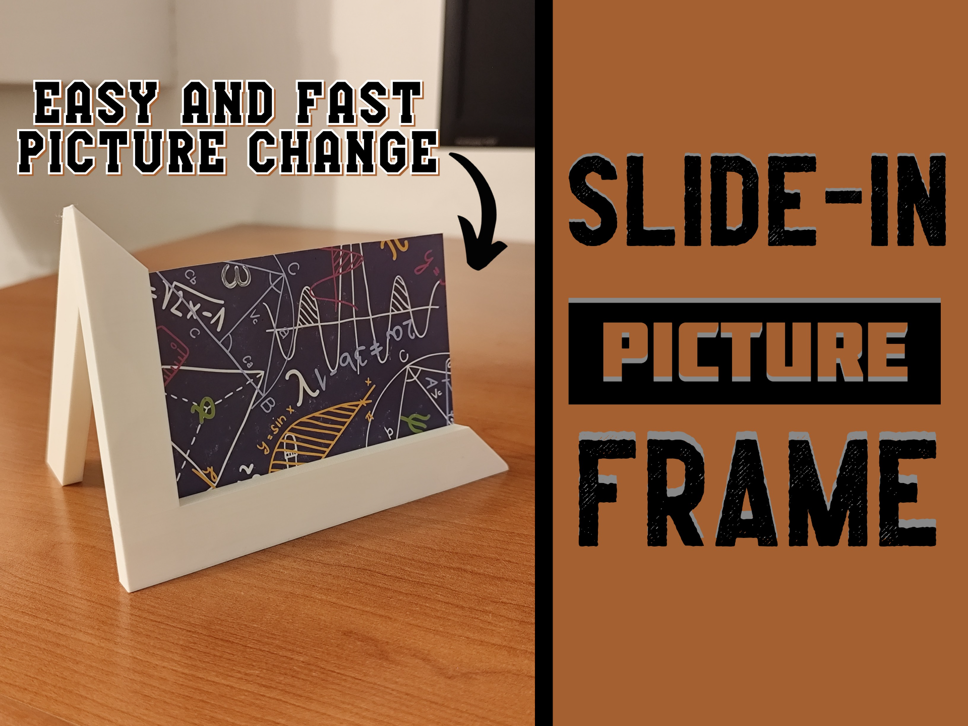 Modern Minimalistic Slide-In Picture Frame