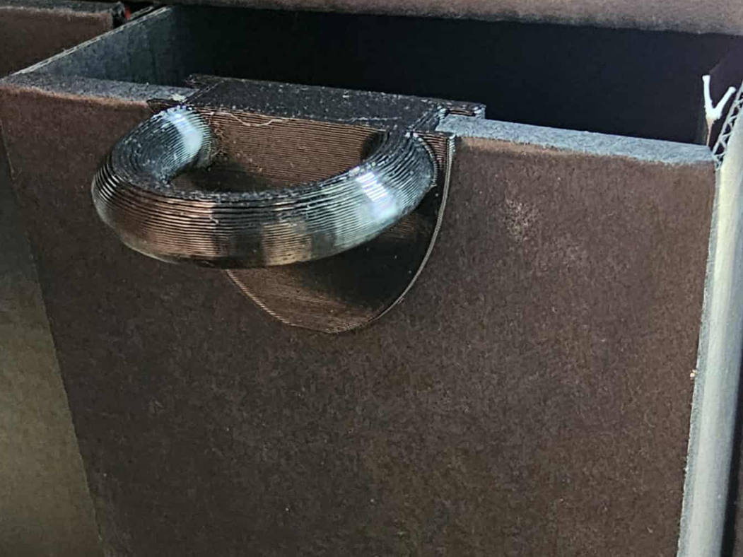 Finger Drawer Pull for Top Loader Storage