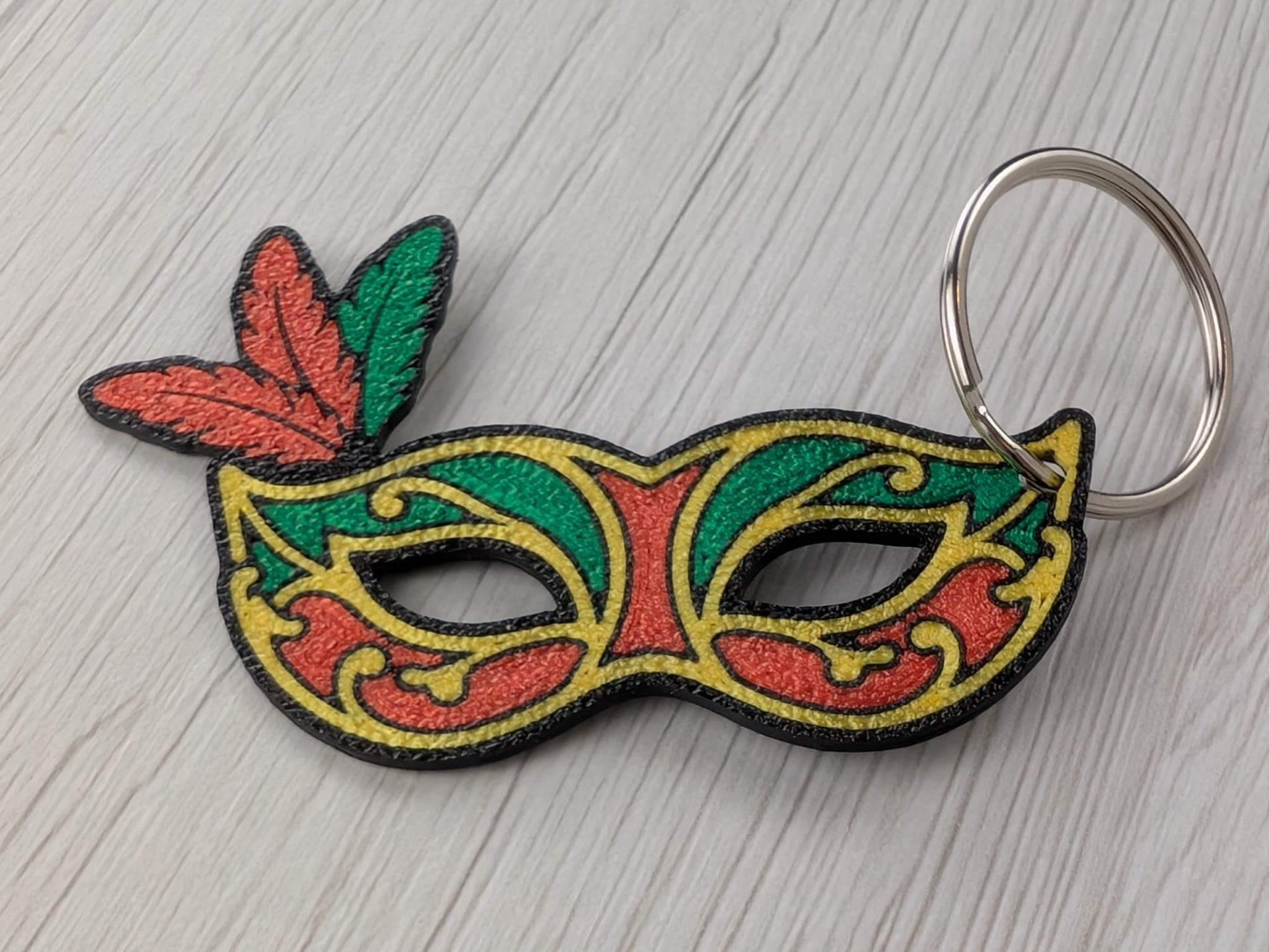 Venetian Carnival Mask Keychain
