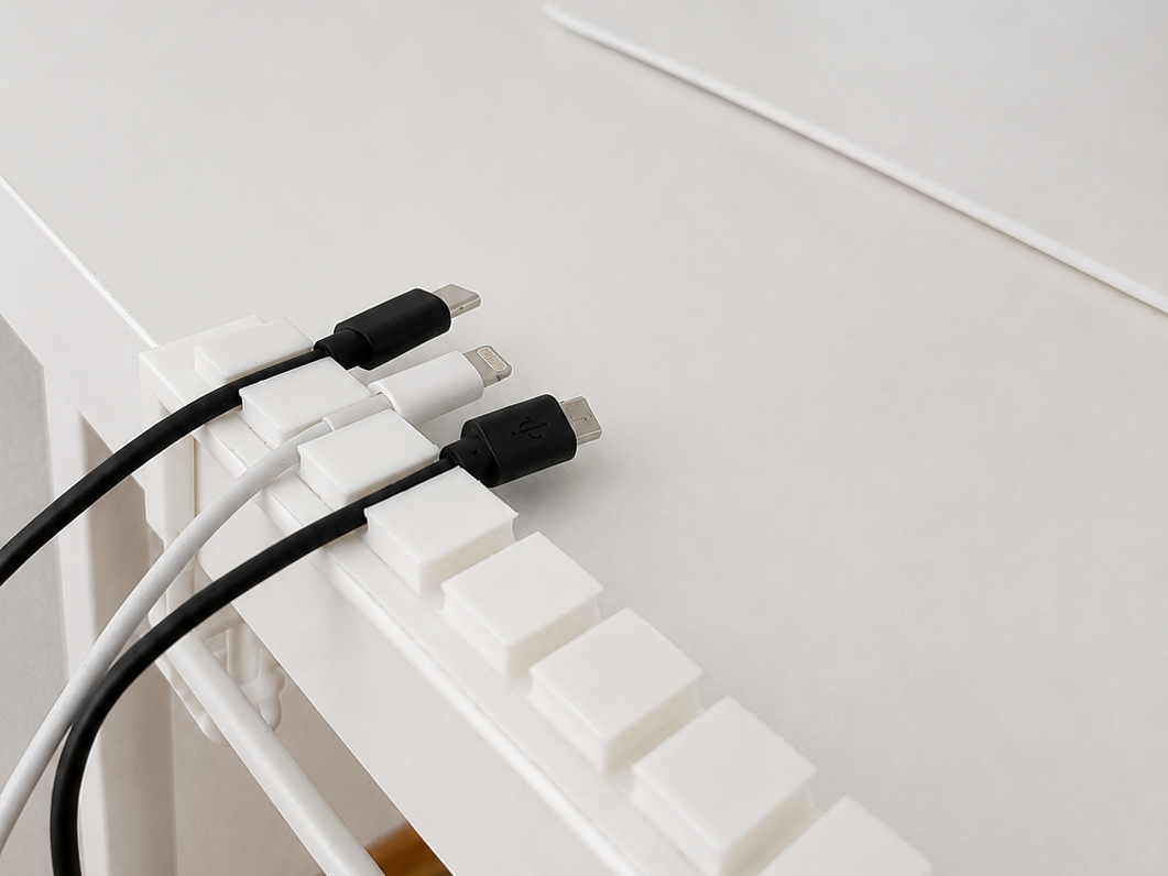 Desk Cable Organizer – Adjustable Clamp Mount