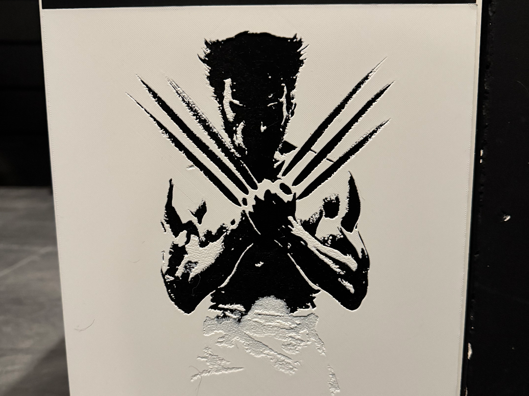 Wolverine Hueforge B&W Wallart