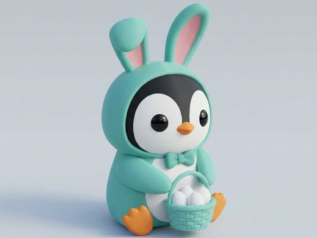 Easter penguin Character