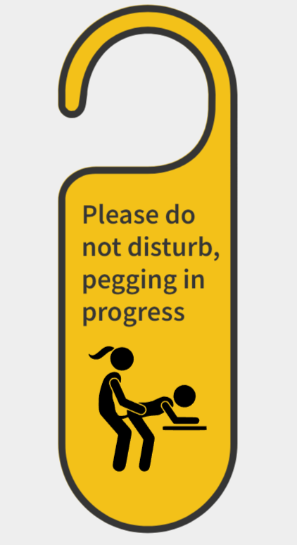 Door Sign Pegging
