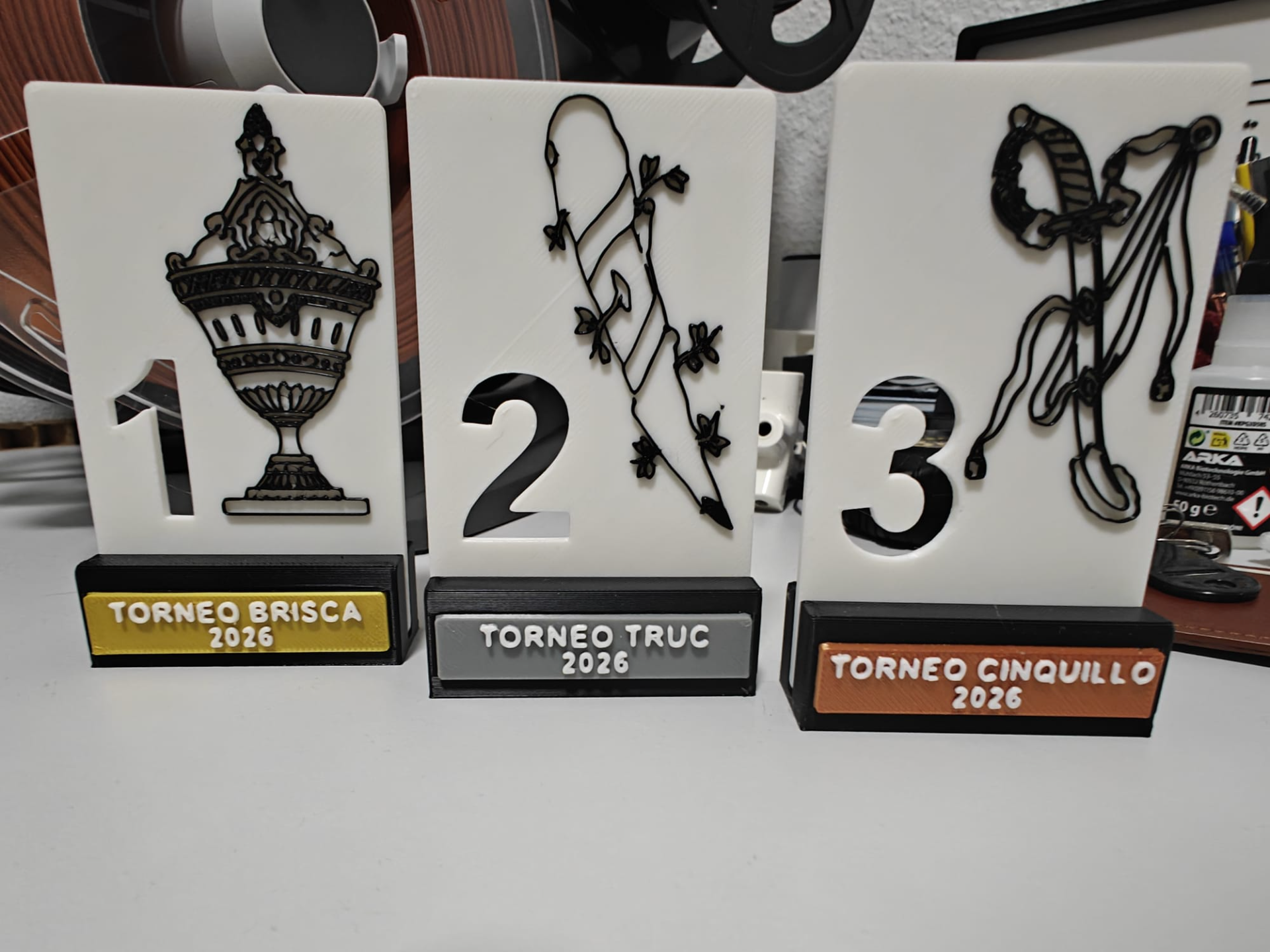 Trofeos para baraja Española
