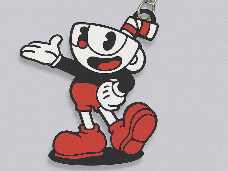 Cuphead keychain
