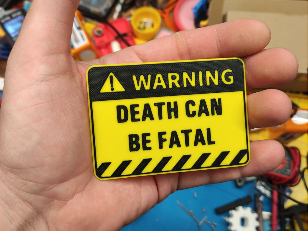 Meme warning sign