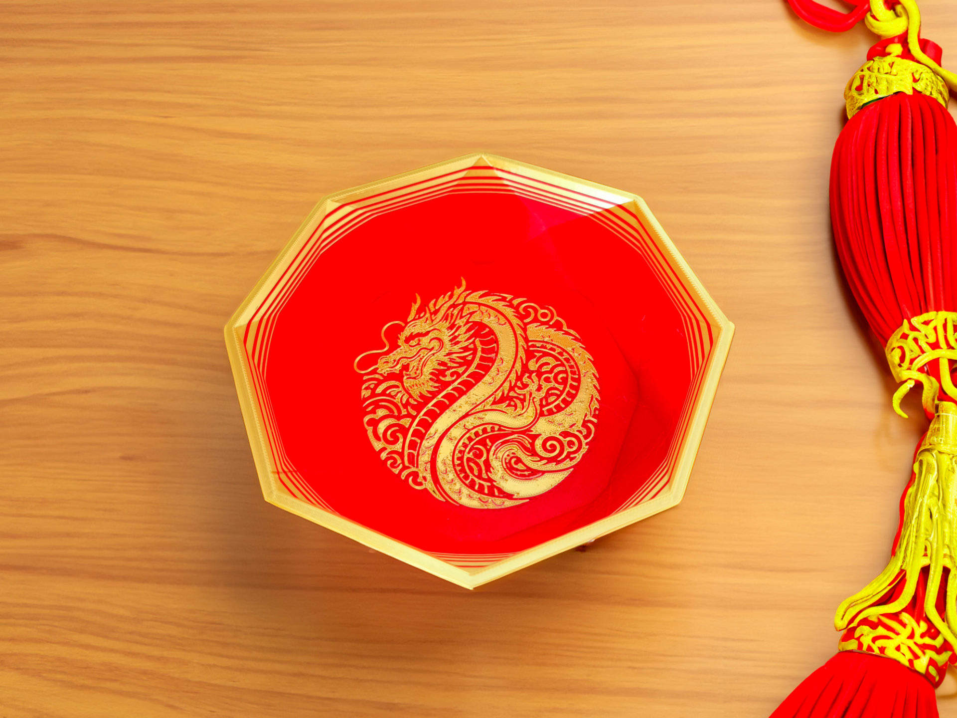Chinese dragon tray AMS